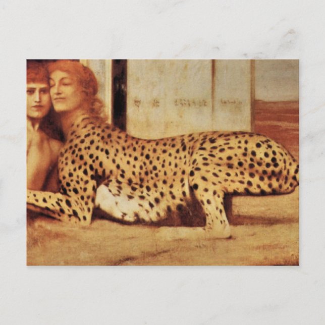 Fernand Khnopff - The tenderness of the sphinx Postcard (Front)