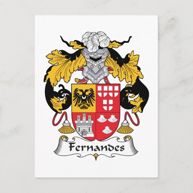 Fernandes Family Crest Postcard (Front)