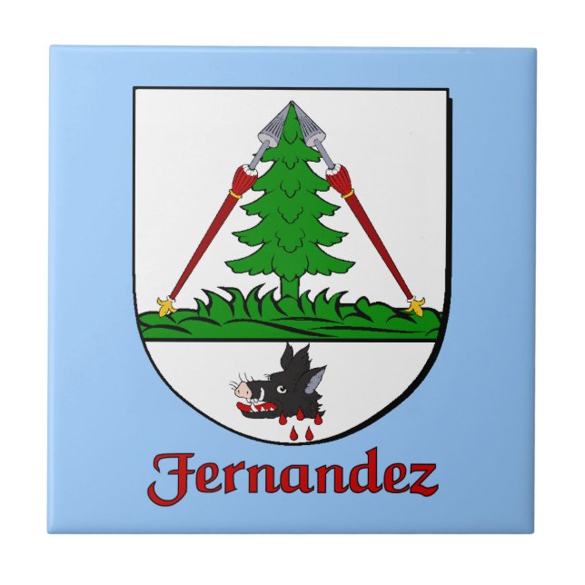 Fernandez Family Shield Decorative Tile (Front)