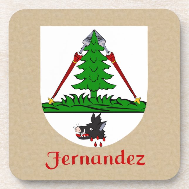Fernandez Family Shield Drink Coaster (Front)