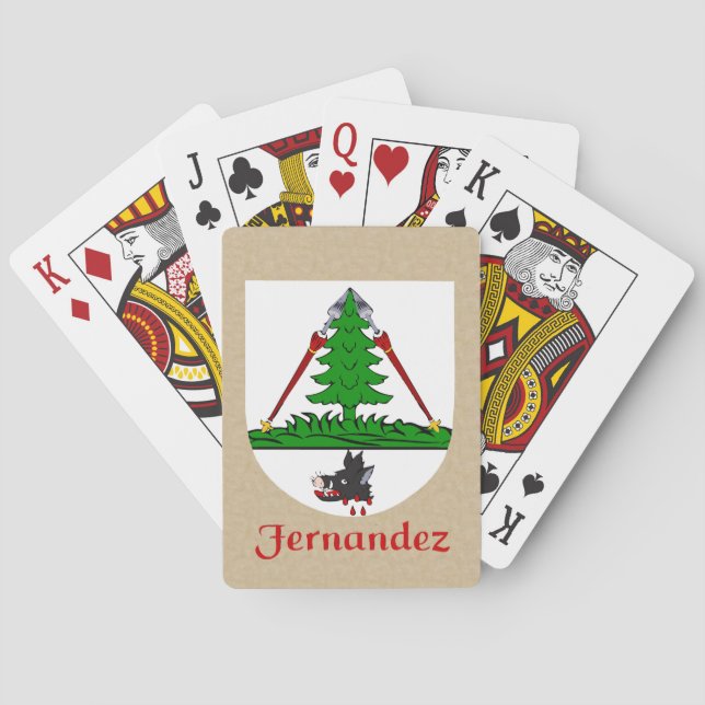Fernandez Heraldic Shield Poker Cards (Back)