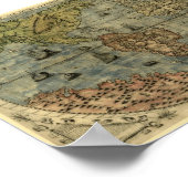 Fernando Bertelli 1565 Map of the World Poster | Zazzle