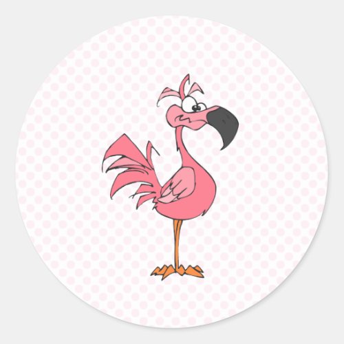 Fernando Flamingo Classic Round Sticker