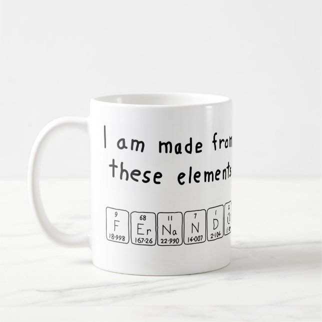 Fernando periodic table name mug (Left)