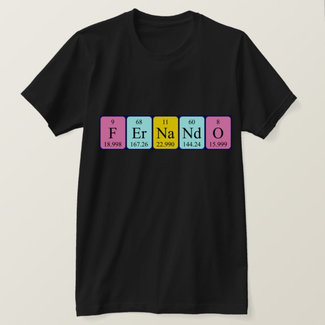 Fernando periodic table name shirt (Design Front)