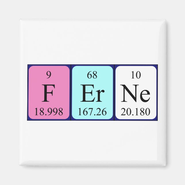 Ferne periodic table name magnet (Front)