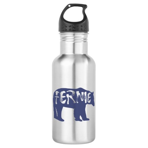 Fernie British Columbia Bear Stainless Steel Water Bottle