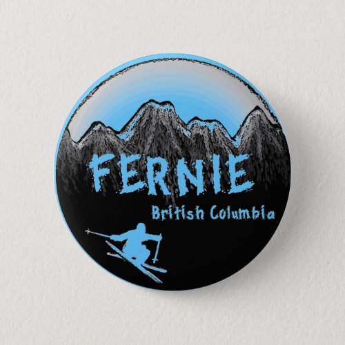 Fernie British Columbia Canada ski Button