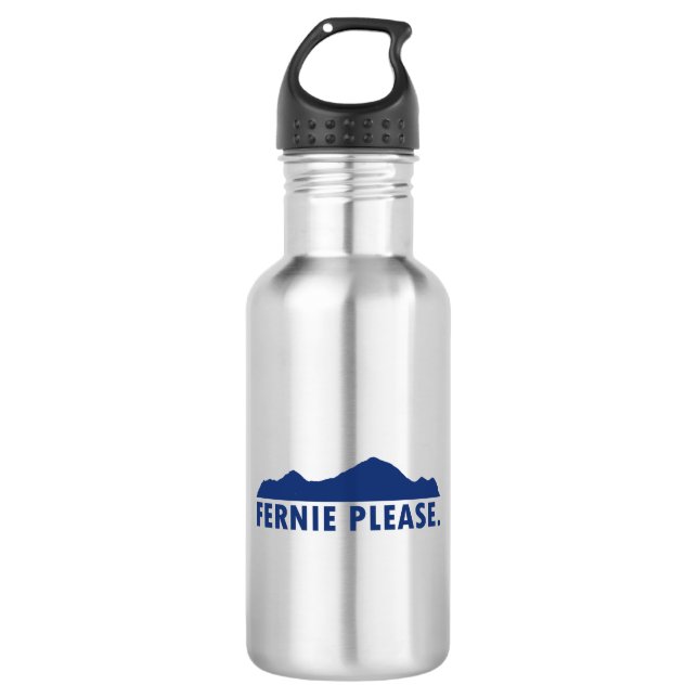 Fernie British Columbia Please Stainless Steel Water Bottle (Front)