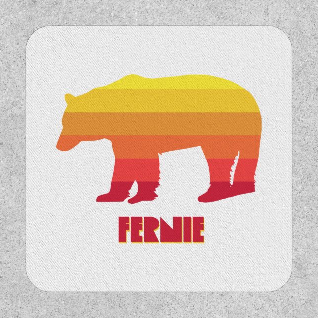 Fernie British Columbia Rainbow Bear Patch (Front)