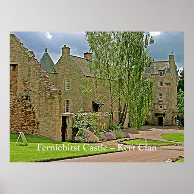 Ferniehirst Castle – Scottish Kerr Clan Poster (Front)