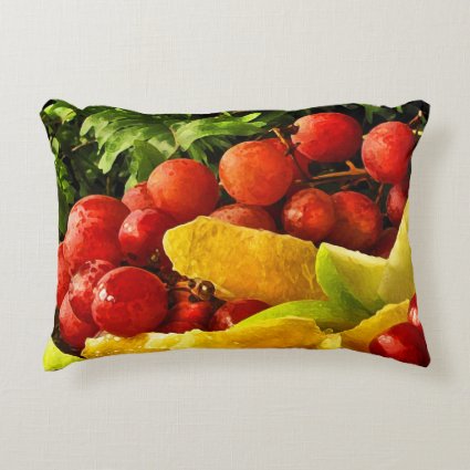 Ferns and Fruit Accent Pillow