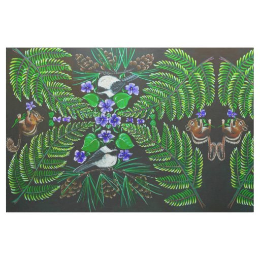 Ferns and Fun Friends Fabric