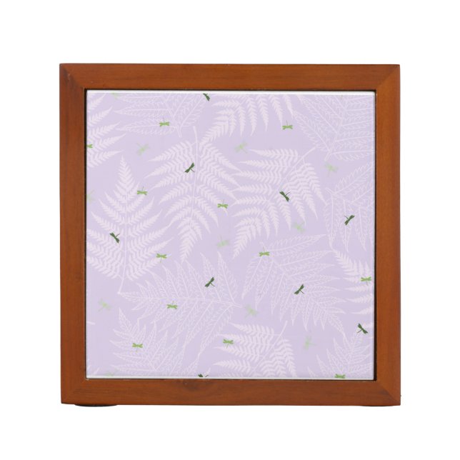 Ferns & Dragonflies Desk Organizer (Front)