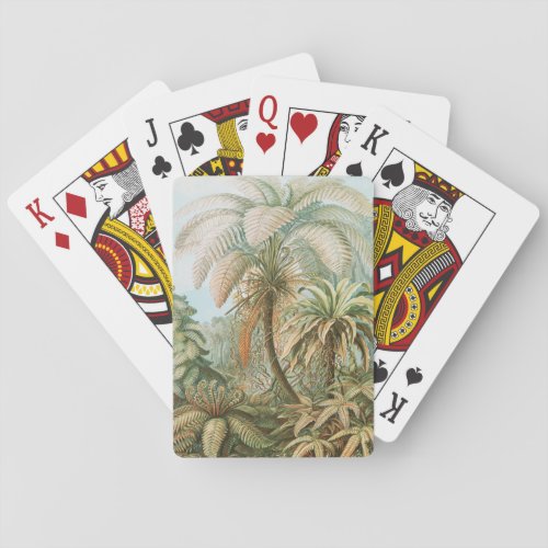 Ferns Filicinae Laubfarne by Ernst Haeckel Playing Cards