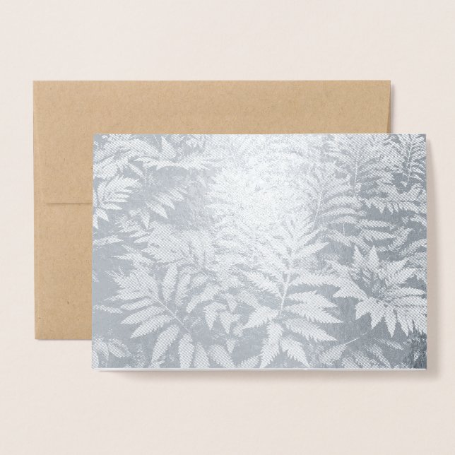 Ferns: Holiday Greetings Foil Card (Front With Envelope)
