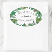 Ferns n Leaves Greenery Bridal Shower Sticker (Bag)
