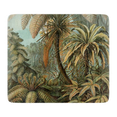Ferns Palm Tree Antique Botanical Ferns Art Cutting Board