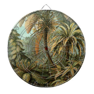 Ferns Palm Tree Antique Botanical Ferns Art Dart Board