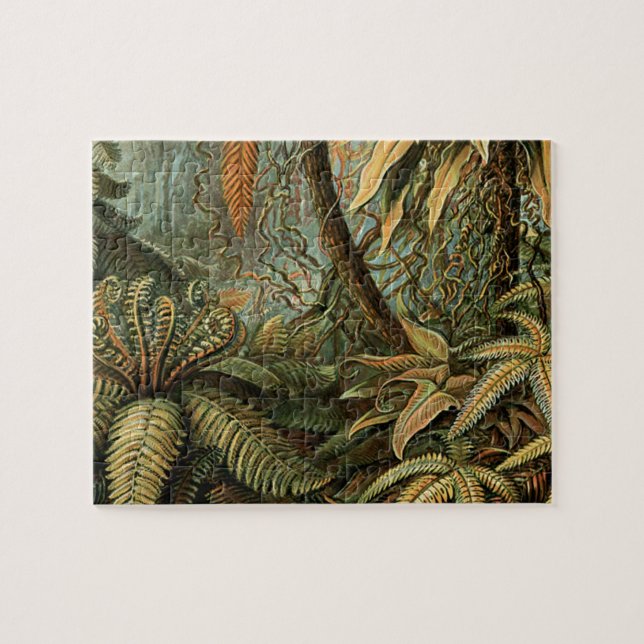 Ferns Palm Tree Antique Botanical Ferns Art Jigsaw Puzzle (Horizontal)