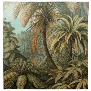 Ferns Palm Tree Antique Botanical Ferns Art Napkin