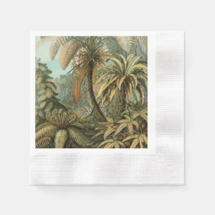 Ferns Palm Tree Antique Botanical Ferns Art Napkins