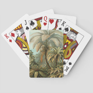 Ferns Palm Tree Antique Botanical Ferns Art Poker Cards
