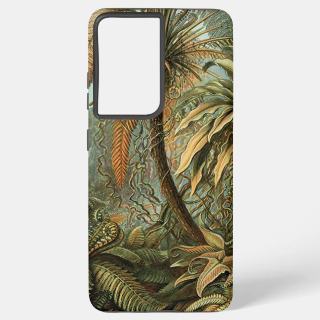 Ferns Palm Tree Antique Botanical Ferns Art Samsung Galaxy Case (Back)