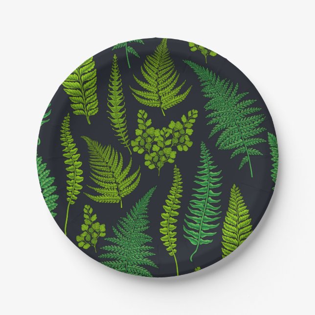 Ferns Paper Plates (Front)