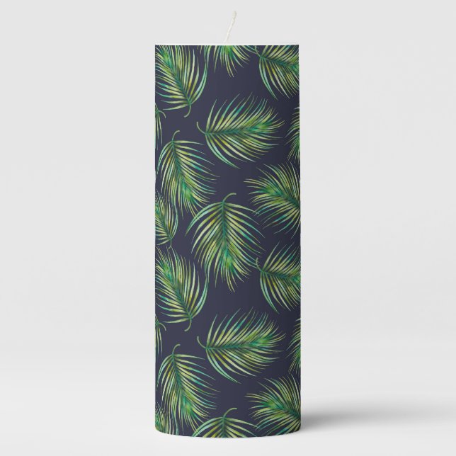 Ferns Pillar Candle (Front)