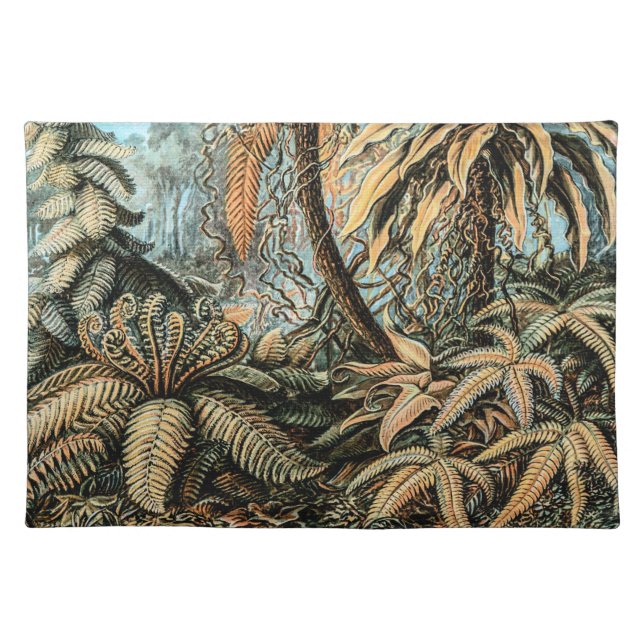 Ferns Vintage Plants by Ernst Haeckel Cloth Placemat (Front)