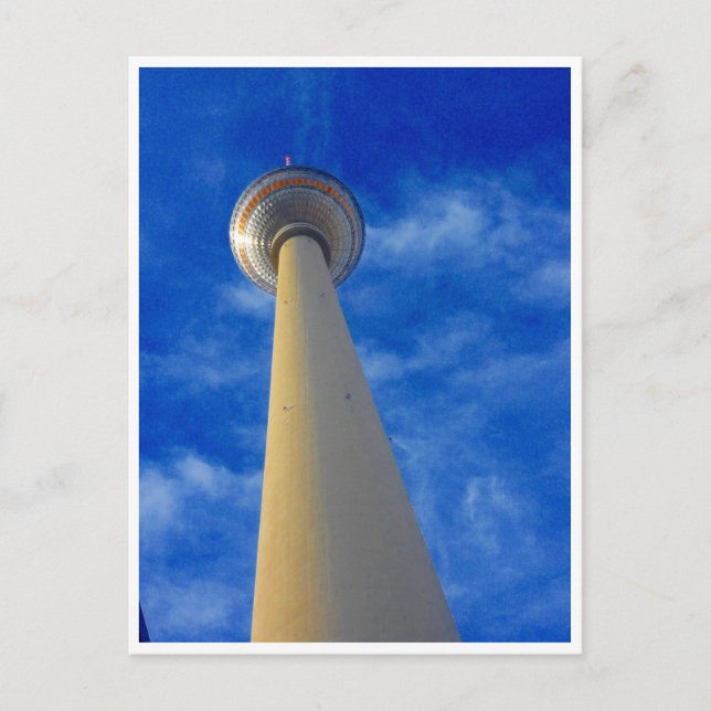fernsehturm blau postcard (Front)