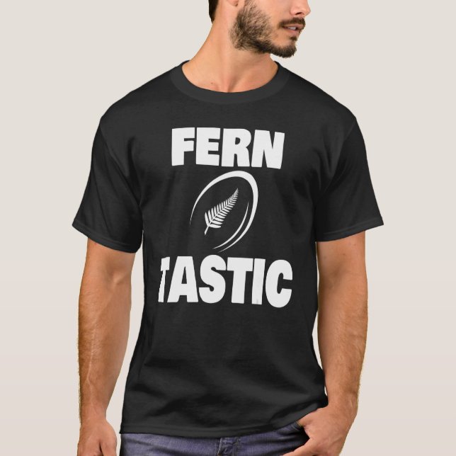 Ferntastic Rugby Silver Fern T-Shirt (Front)