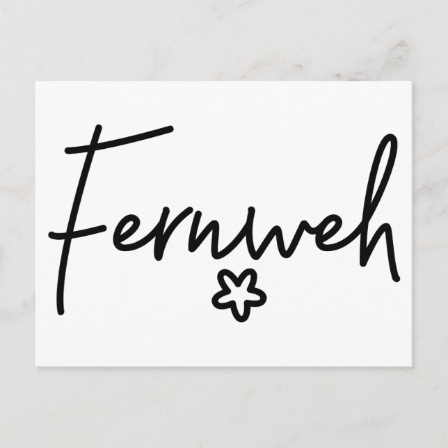 Fernweh, Beautiful German Words, Travel, Germany Holiday Postcard (Front)