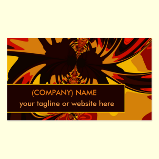 Ferocious, Abstract Amber Orange Fractal Creature Double-Sided Standard Business Cards (Pack Of 100)