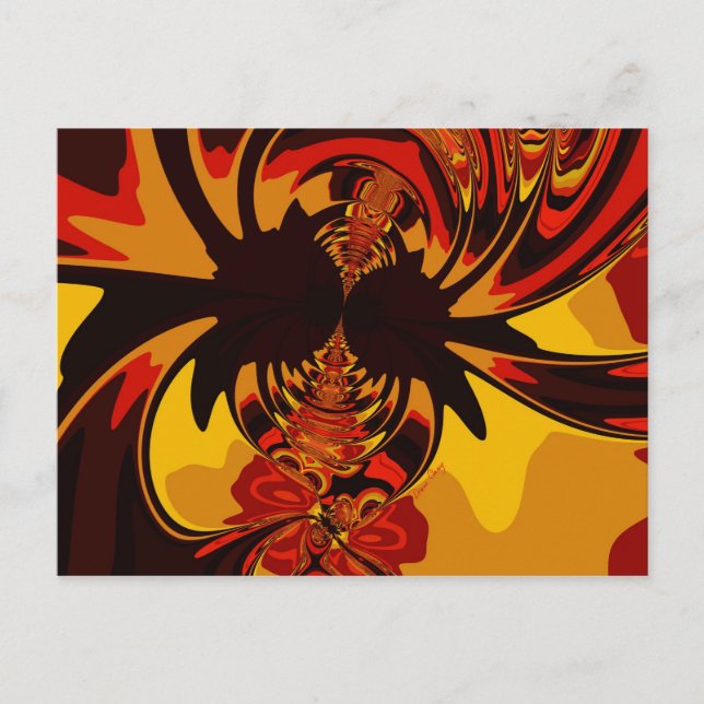 Ferocious – Amber & Orange Creature Postcard (Front)