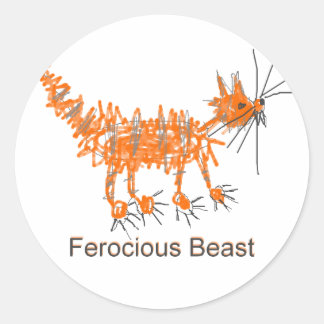 Ferocious Beast Classic Round Sticker