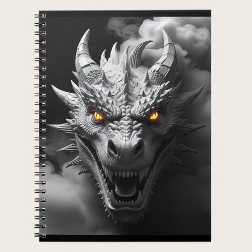 Ferocious Dragon Head Portrait  Notebook