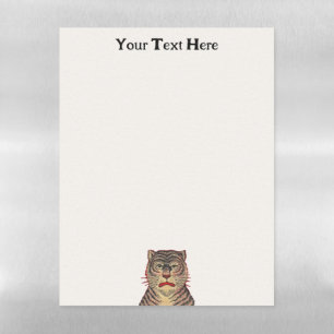 Ferocious Looking Fantasy Asian Tiger BlackStripes Magnetic Dry Erase Sheet
