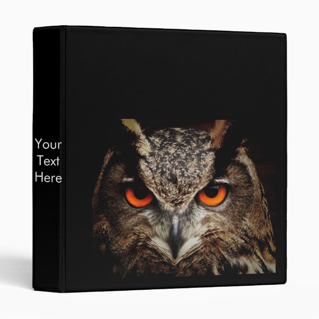 Ferocious Owl 3 Ring Binder (Front/Spine)