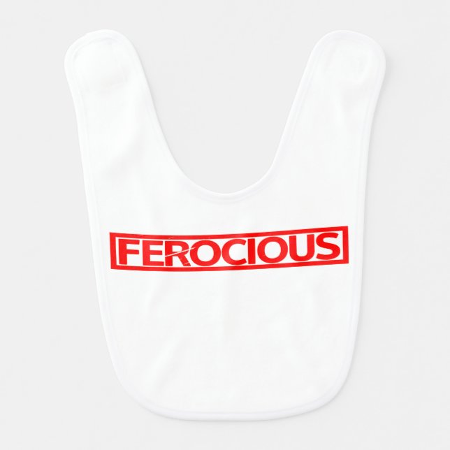 Ferocious Stamp Baby Bib (Front)
