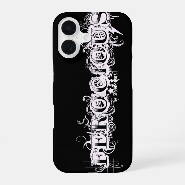 Ferocious Tattoo Typography Iphone Case (Back)