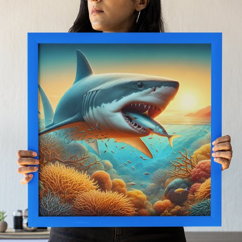 Ferocious Waters A Sharks Roar Poster