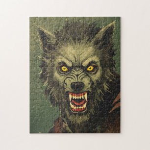 Ferocious Werewolf Horror Illustration Jigsaw Puzzle