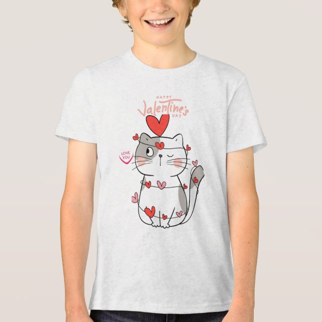 Ferr Hugs Cat Valentine Shirt (Front)