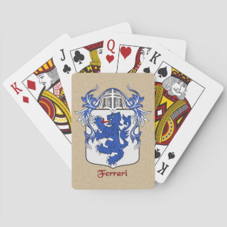 Ferrari Heraldic Shield and Mantle Poker Cards