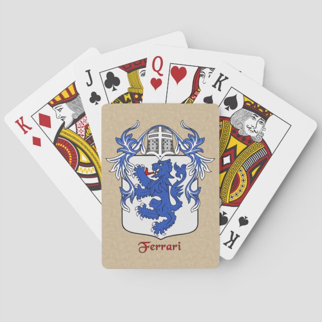 Ferrari Heraldic Shield and Mantle Poker Cards (Back)