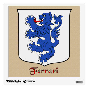 Ferrari Historical Shield on Parchemnt Style Wall Sticker