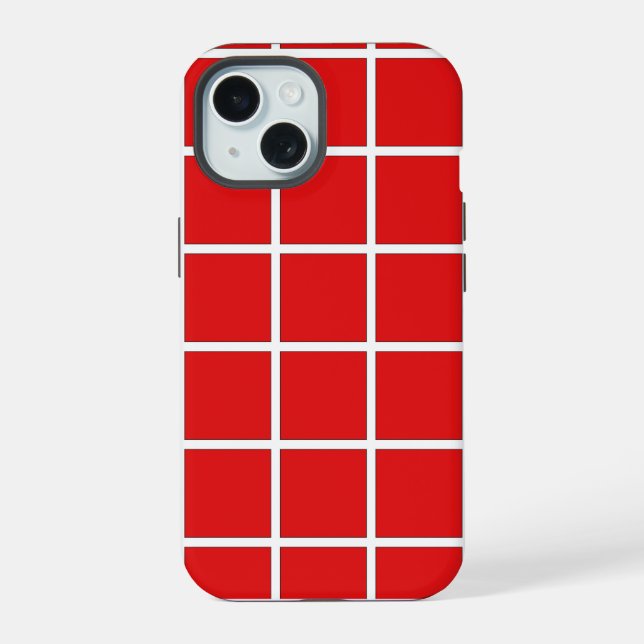 Ferrari Red Squares Iphone Case (Back)