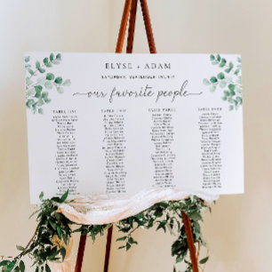 Ferras Greenery 4 Banquet Table Seating Chart